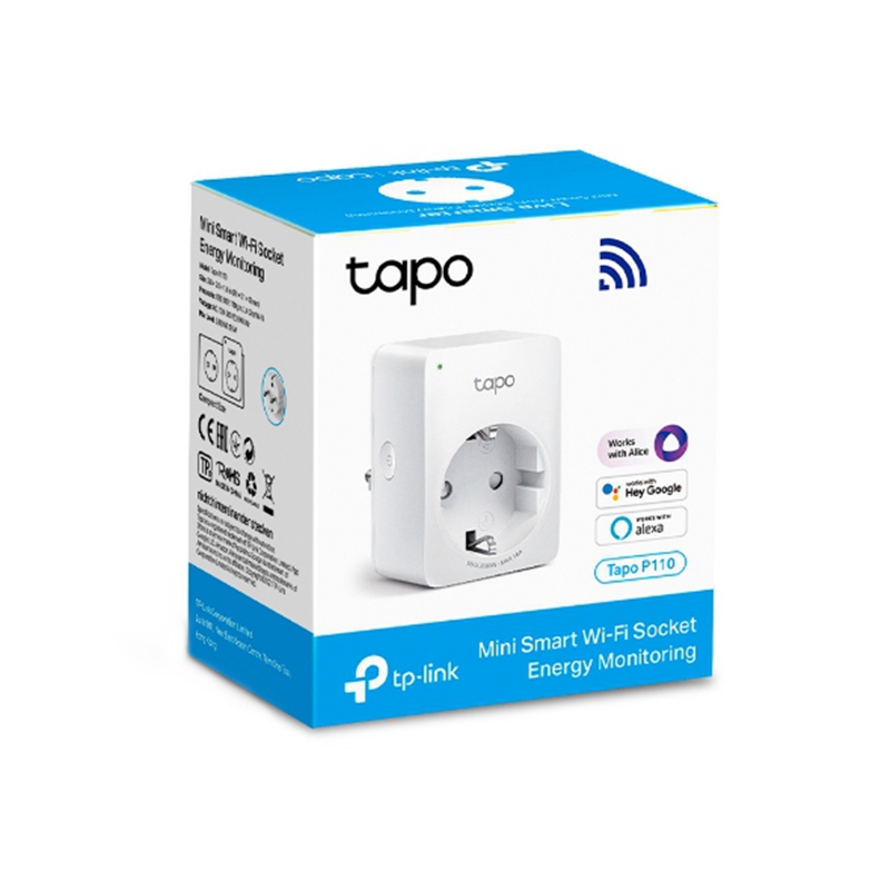 TP-LINK Mini Smart Wi-Fi Socket (16A) with Energy Monitoring, Tapo P110  (TapoP110) - The source for WiFi products at best prices in Europe 