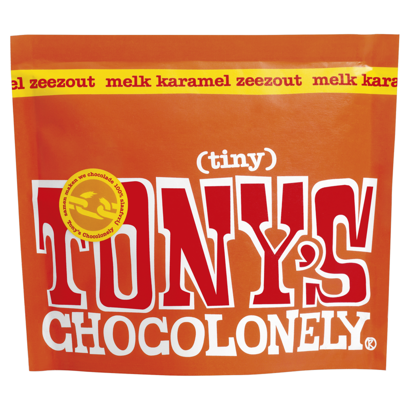 Tony's Chocolonely Tiny Pouch Caramel Seasalt 180g
