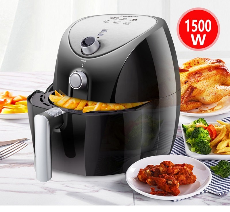 New Design 1500W Oil Free Non-Stick Coating Double Knob Mechanical Control Air  Fryer Oven with 3.2L Fry Basket and 4.2L out Pot - China Air Fryer and  1500W Air Fryer price