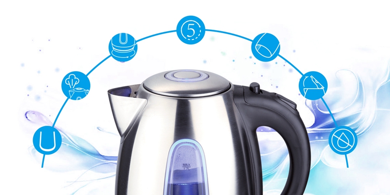 Aigostar Queen 30CDZ Electric Kettle Stainless Steel with LED Illumina 